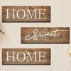 Rustic Style Wooden Wall Ornament Personalized English Letter Hanging Board  Living Room