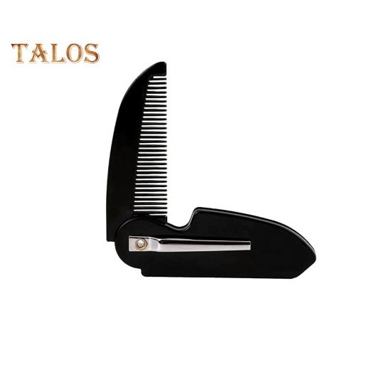 

Складная расческа для усов, портативная расческа для бороды, тонкие зубчики, пластиковая карманная расческа, антистатическая, дорожная, мини-расческа для укладки усов у мужчин, инструмент для ухода за бородой чёрный