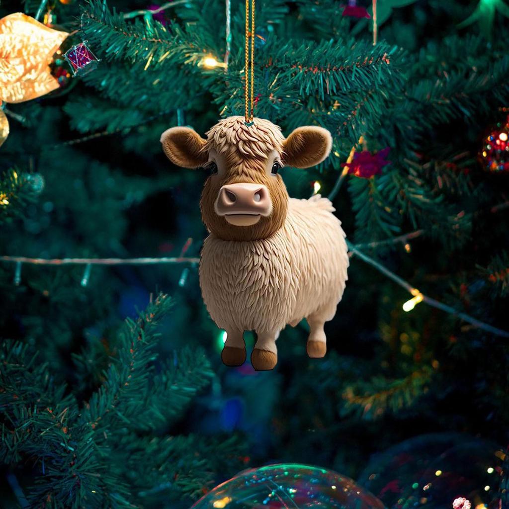 Christmas Tree Decorations Acrylic Ornaments Birthday Gift Door Window Car Pendants for Home