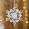 Transparent Artificial Snowflake Decoration Xmas Tree Hanging Pendant  Merry Christmas Decoration