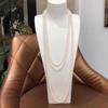 Summer Korean Style Multi-layer Freshwater Pearl Sweater Chain - Elegant 3-8mm Pearls for Women