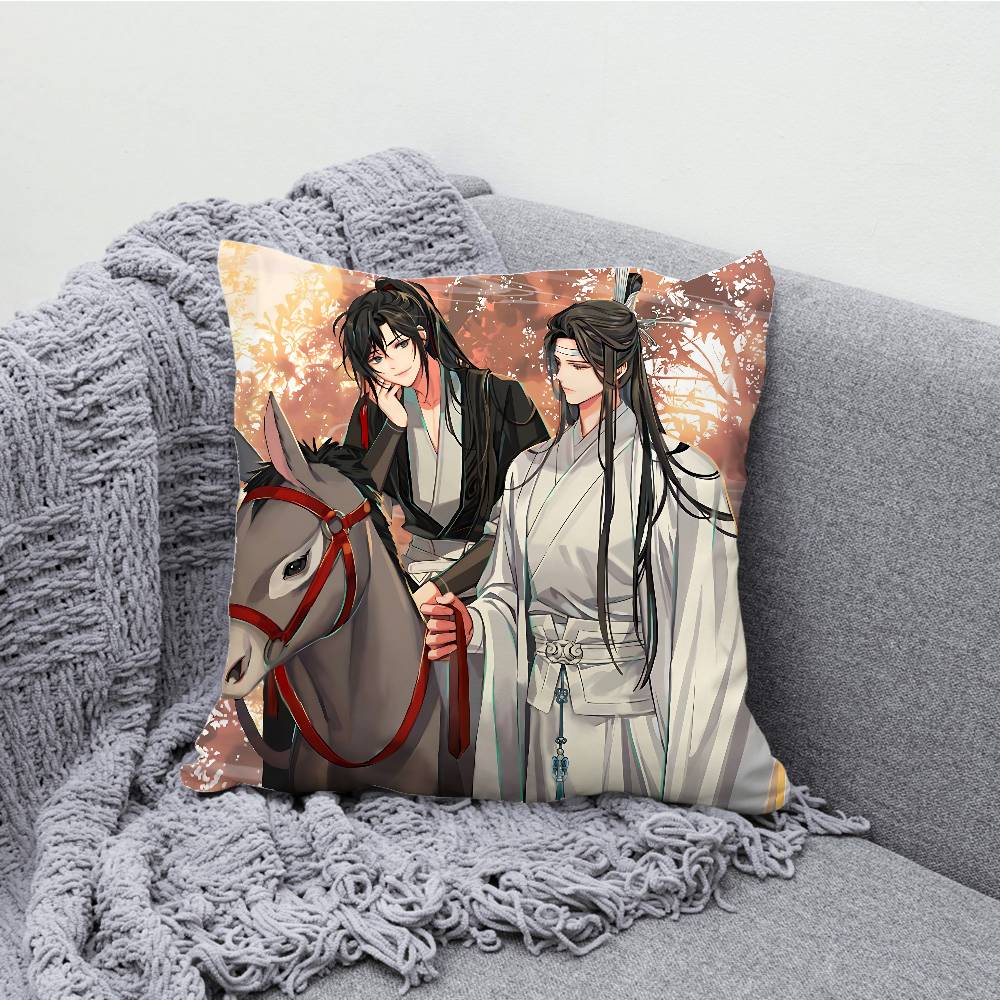 Mo Dao Zu Shi Pillow Case Print Polyester Fiber 40X40 cm Home Sofa Throw Cushion Cover Decoration