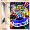 S-Sonic Racing Crossworlds Game Shower Curtain Bath Curtain Print Fabric Waterproof Bathroom Curtains Hooks Bath Screen