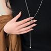 Elegent Shiny Crystal Heart Pendant Necklace for Women Girls Y2K Irregular Silver Color Chain Necklace Fashion Jewelry Gifts