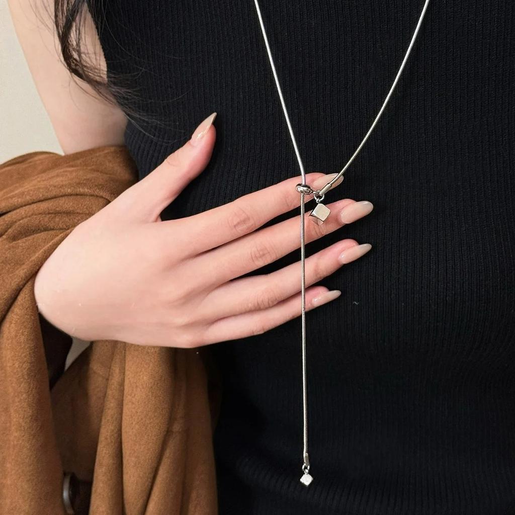 Elegent Shiny Crystal Heart Pendant Necklace for Women Girls Y2K Irregular Silver Color Chain Necklace Fashion Jewelry Gifts