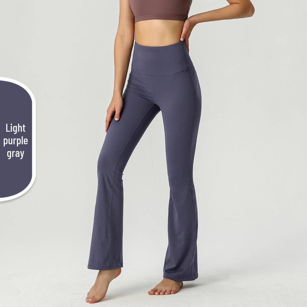 Uarun Women's Super High Waist Flare Yoga Pants - High Elastic, Nude Feel Running Tights