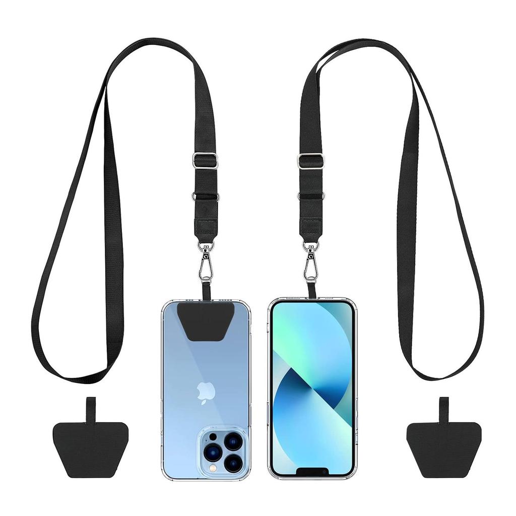 Crossbody Anti-Loss Mobile Lanyard with Trapezoidal Buckle and Phone Case Fixing Piece