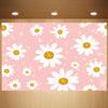 1 Piece Ink Daisy Floral Background for Birthday Parties, Indoor and Outdoor Events, Terraces, Family and Garden Celebrations.