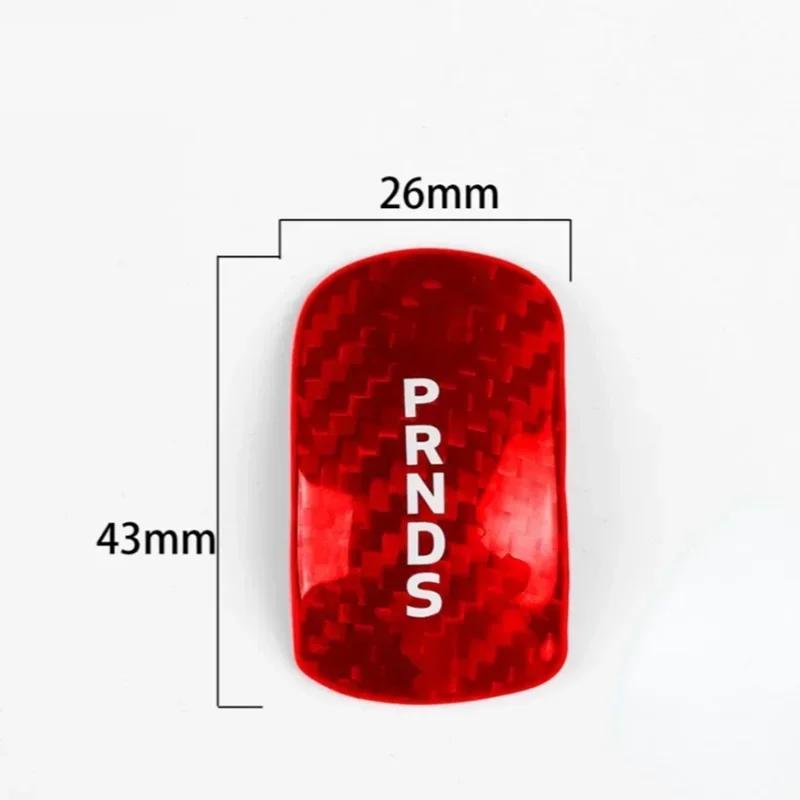 New Black Red Carbon Fiber Car Gear Shift Head Knob Cover Trim For Ford Mustang 2015 2016 2017 2018