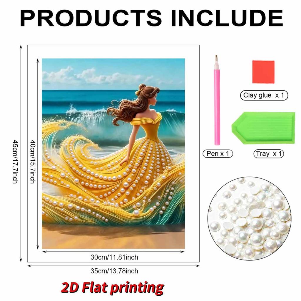 Disney Pearl Painting Beauty and The Beast Art Pearl Painting Set These Wall Decoration Pearl Art Paintings Are Handmade Gifts, HomeorOfficeDecoration