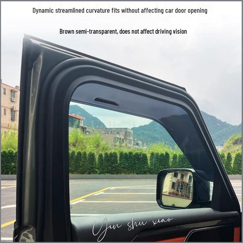 Jishi 01 Car Rain Guard: Wide & Thick Semi-Transparent Visor