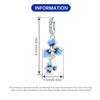 Copper Blue Iris Flower Pendants Original Bracelet Charms Jewelry Party Beads Diy Trendy Gifts