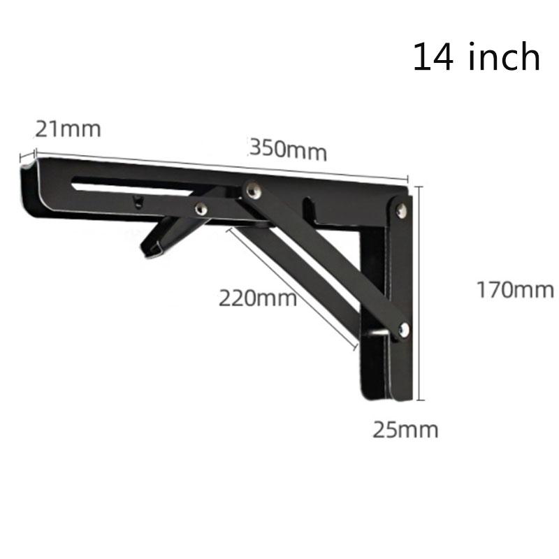 2/1Pcs Multiple Sizes Triangle Folding Angle Bracket Heavy Support Adjustable Wall Shelves Mounted Table Shelves Home Hardware