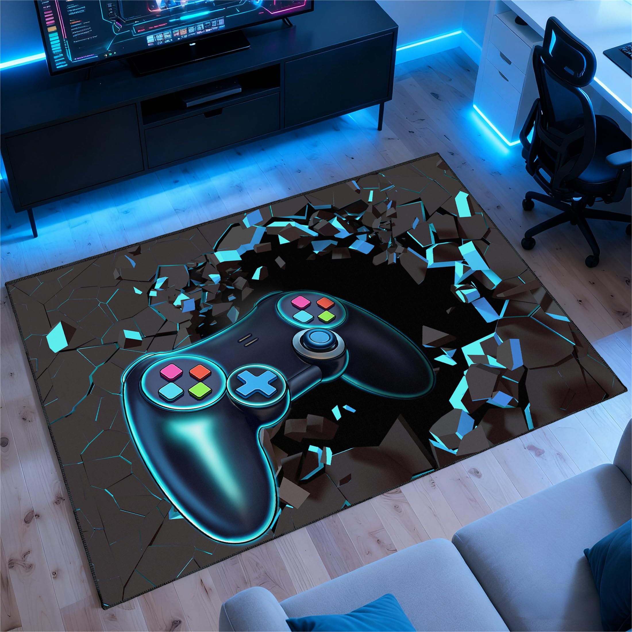 Gaming Rug for Room,3`x5` Non-Slip