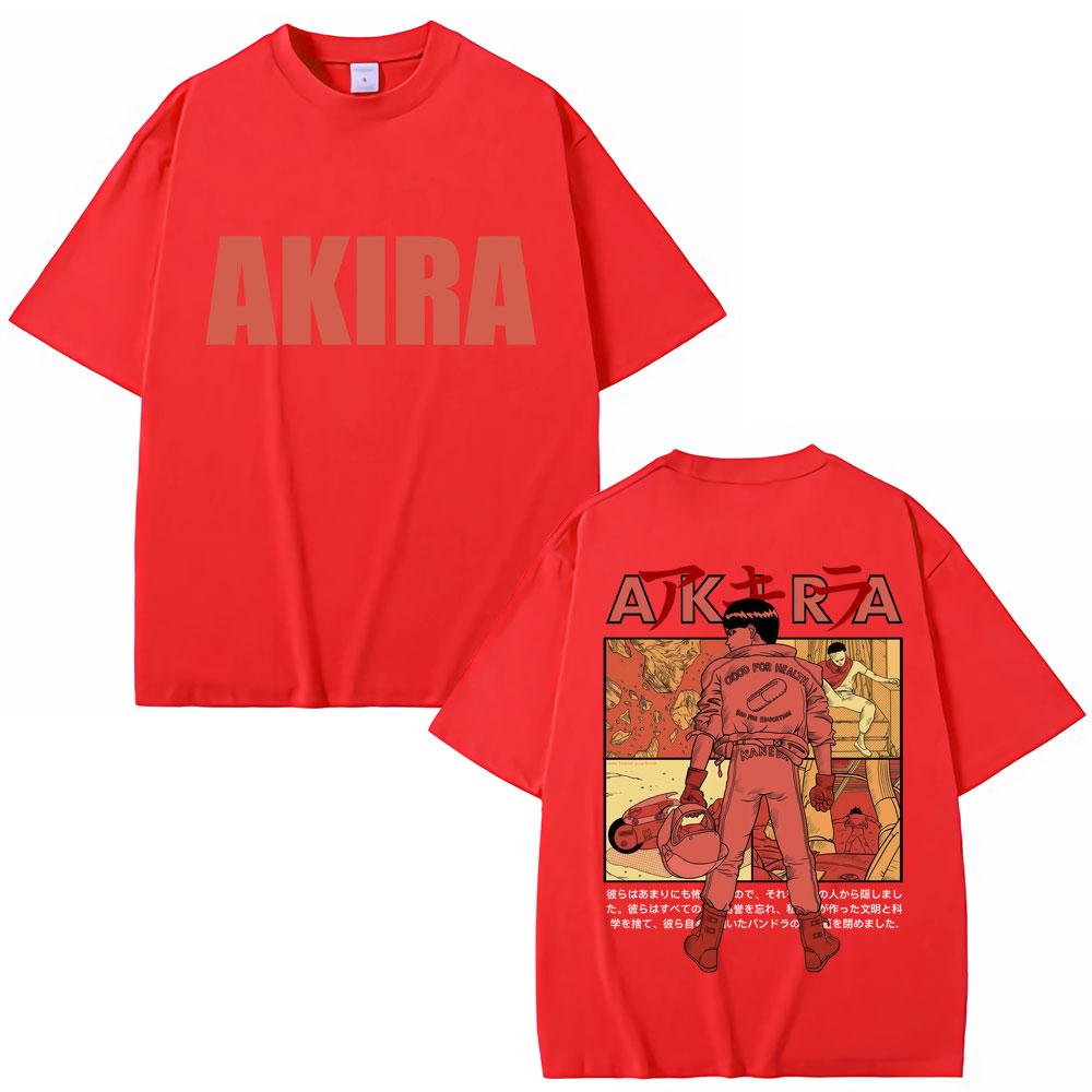 Japanese Anime Neo Tokyo Akira Vintage T-shirts Manga Movie Science Fiction Shotaro Kaneda T Shirt Loose Cotton T Shirts