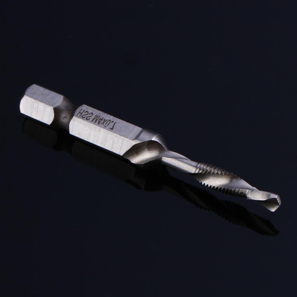 Hex Handle Tap Drill Bits M4 HSS 1/4" Hex Shank Drill & Tap Taper Drill Bits Power Tool Part