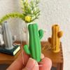 1Pcs Dollhouse Miniature Cactus Shaped Vase Model Furniture Accessories For Doll House Living Room Scene Decor Kids Play Toy