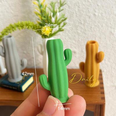 1 Stück Puppenhaus Miniatur Kaktusförmige Vase Modell Möbelzubehör für Puppenhaus Wohnzimmer Szene Dekor Kinder Spielzeug