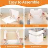 1/3/5PCS White Bakery Boxes with Window Disposable Birthday Cake Paper Boxes Fold Cake Boxes Cookies Pastry Cake Storage Box