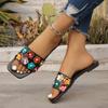 Trend Women Slippers Fairy Style Home Shoes Casual Fashionable Versatile Rhinestone Sandals Summer Flat Slippers Slides Women