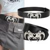 Irregular Buckle PU Leather Belt Retro Gothic Jeans Waistband Designer Belts  For Women Men
