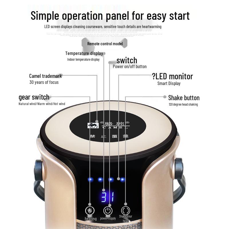 Remote Controlled Waterproof Energy-Saving Tower Heater Fan & Small Air Conditioner