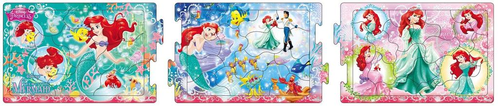 Piece Puzzle for Step Brain Step The Little Story Panorama 10+15+20 Kids, Series, 2 Mermaid Ariel's [Step Puzzle]
