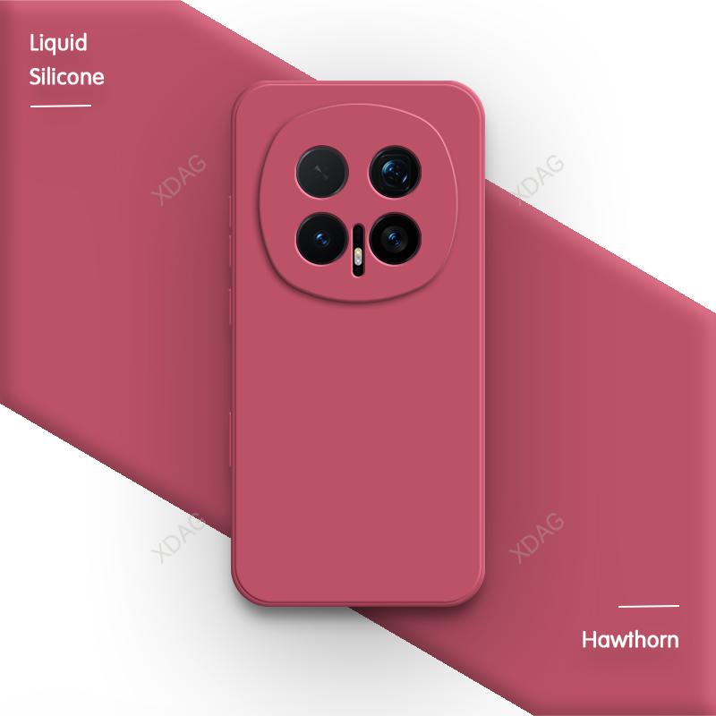 Original Liquid Silicone Soft Phone Case for Honor Magic8 Magic 8 Pro 8Pro 5G Funda Lens Protection Internal Flocking Back Cover