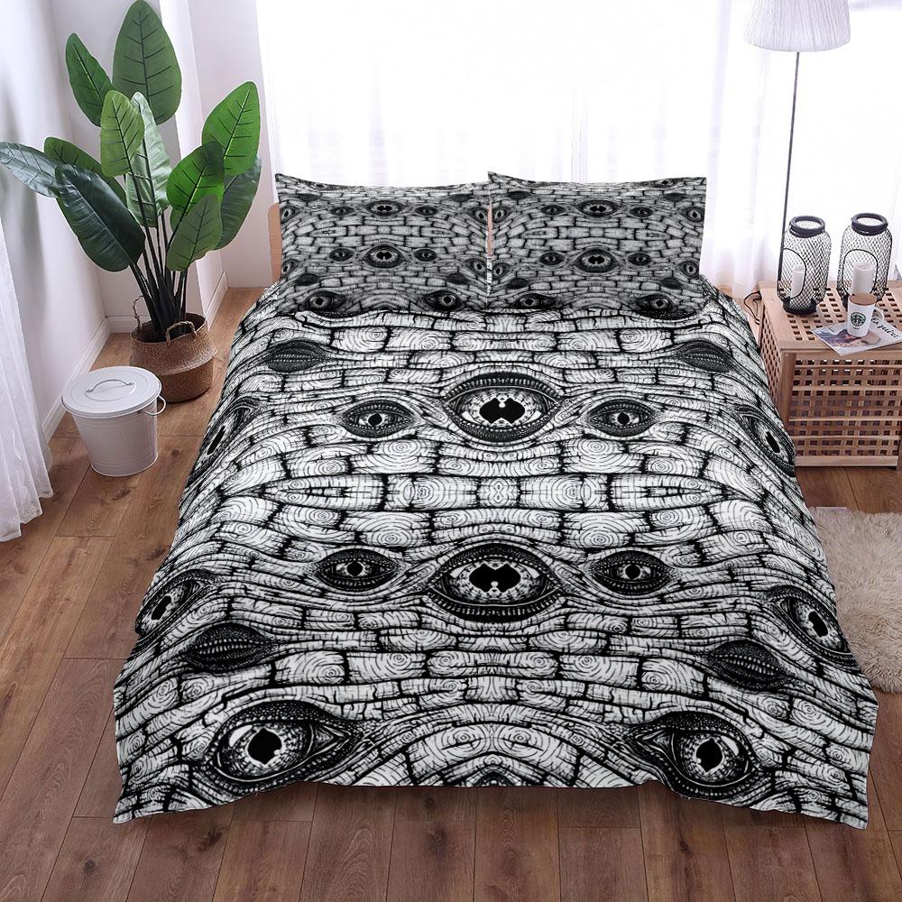 Spooky Ufo Halloween Duvet Cover Set King Queen Double Full Twin Single Size Bed Linen Set