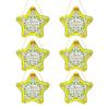 Fourcart Cute Handmade Glass Stained Frame: Christmas Star Shape X 6 Pieces