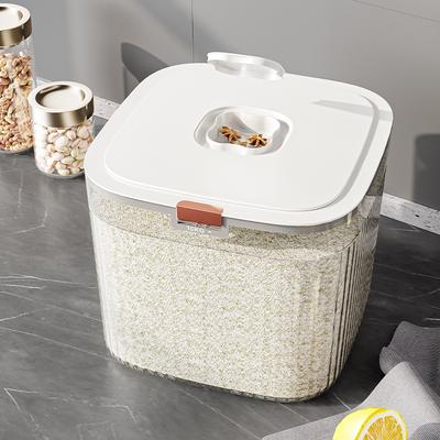 Kitchen Household Rice Bucket Sealed Transparent Press Type Insect-Proof And Moisture-Proof Food Grade Whole Grain Flour Rice Tank Rice Box
