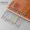 Handmade Jewelry Accessory: Colored Phone Lanyard Strap with Lobster Clasp and Alloy Buckle Pendant