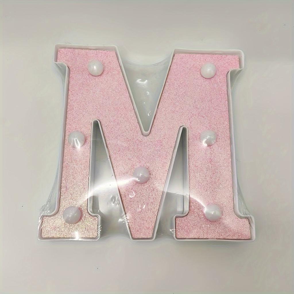 1pc Vibrant LED Lighting Letter - Battery Powered,Dimmable for Bedroom, Birthday Party, Wedding, Home, Christmas, and Eid Al-Adha Mubarak Decorations