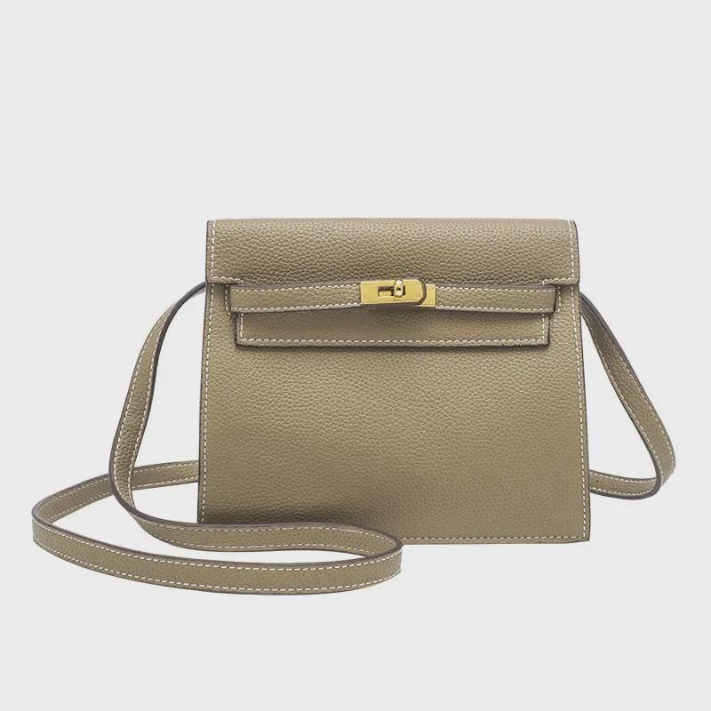 Damska 2024 Jesień/Zima Miękka Skóra Wszechstronna Torba na Ramię i Przez Ciało Mała Kwadratowa