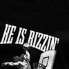 Summer Men Women He Is Rizzin Funny Jesus Basketball Meme T Shirts Easter Christ Faith 100% Cotton Tops T-shirt Tees