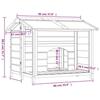 VidaXL Brown Kennel 96x87x80.5 Cm Solid Pine Wood 172264