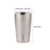 Outdoor Titanium Teacup Double Wall Camping Beer Cup 500ml Water Cup with Lip