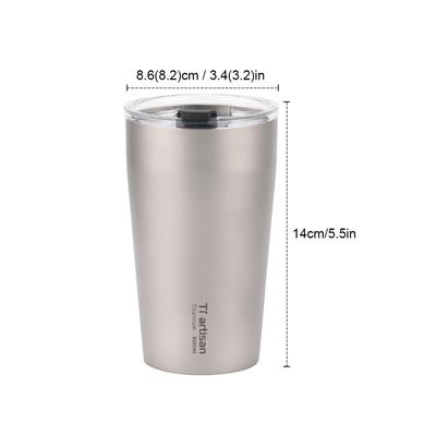 Venkovní titanový čajový šálek Camping Camping Beer Cup 500ml s rtem