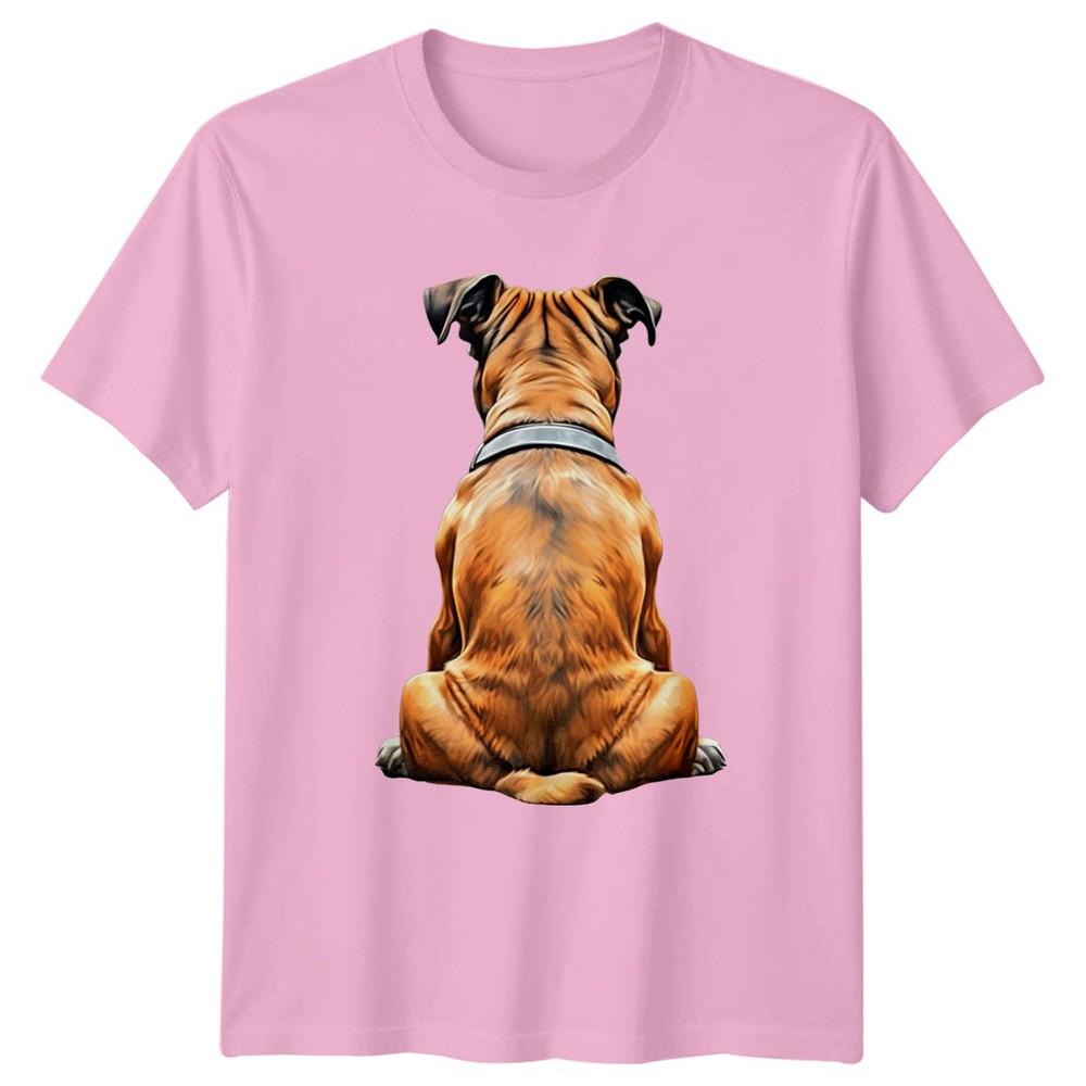 Boxer Dog Sitting Back View Realistic TShirt Boxer Dog Dogs Gift