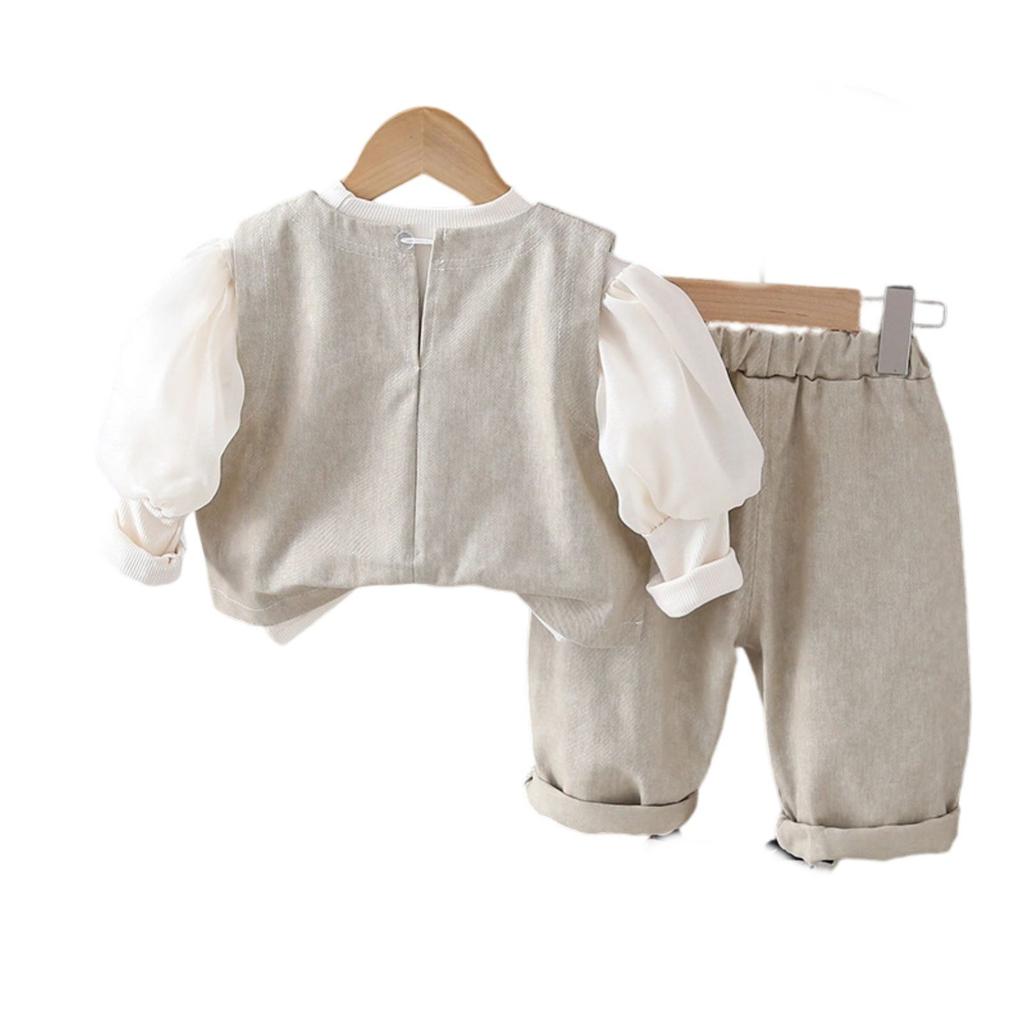 Kids Casual Long-Sleeve Set, Comfortable Daily Wear Outfits