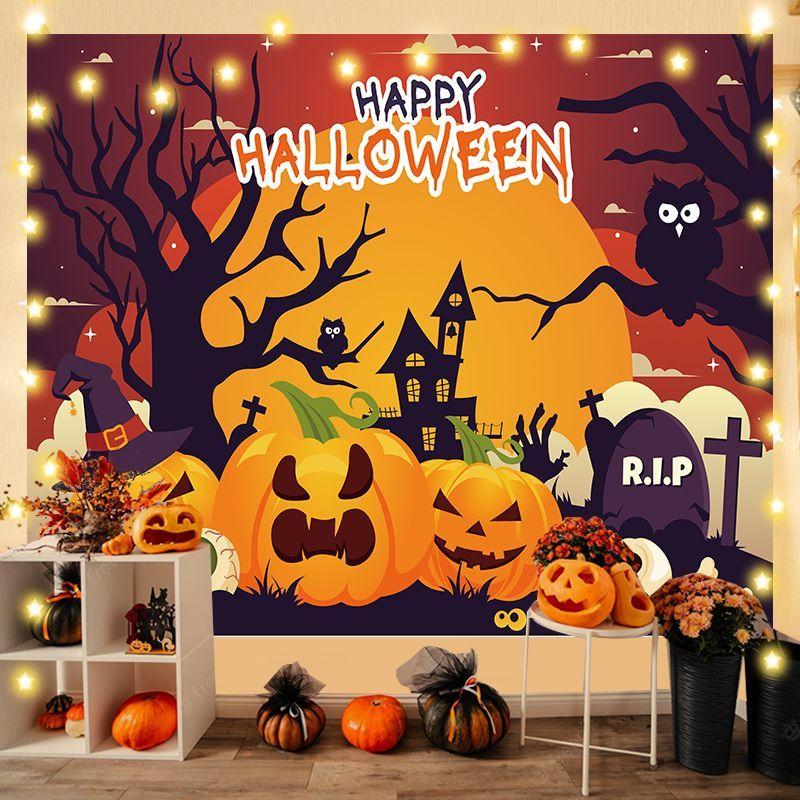 Halloween Backdrop Fabric, Event Hanging Fabric, Bedroom Decorative Wall Hanging