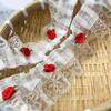1Yard Red Pink Lace Flower Embellishment DlY HandmadeMaterial Cute Sweet Lace Ribbon