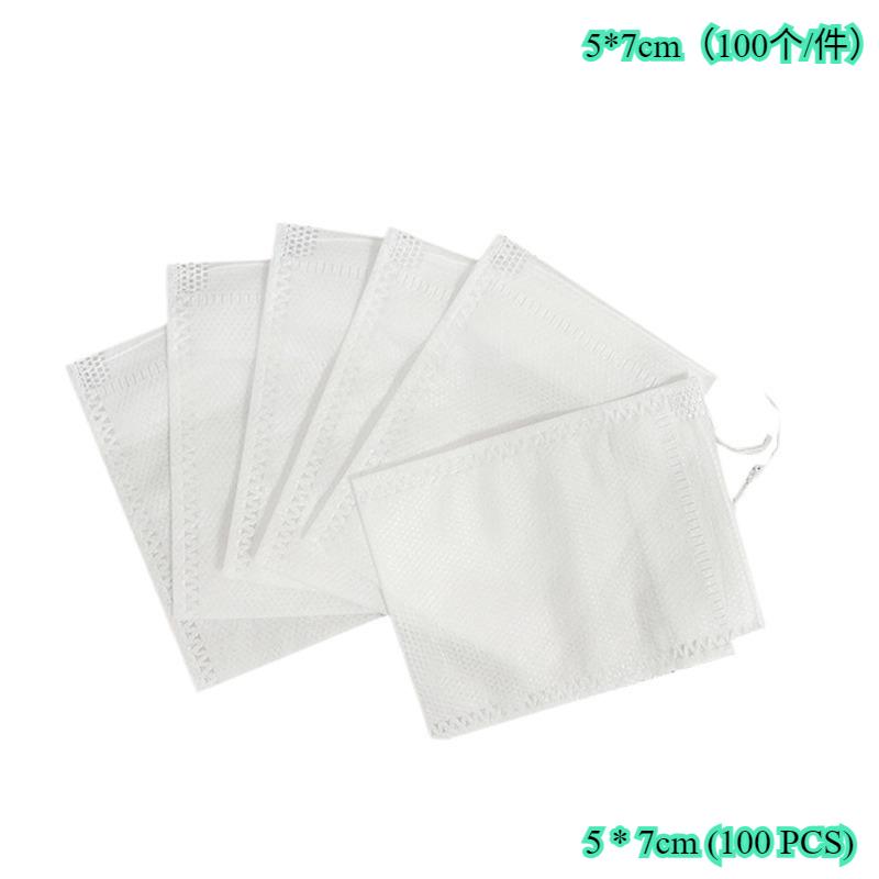 100 pcs disposable food grade tea decoction filter bags, brine bags, non-woven fruit bags
