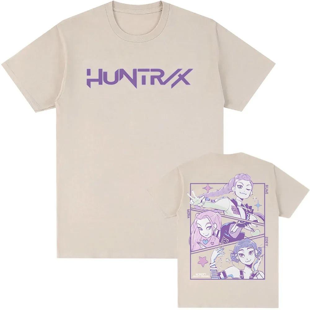 KPop Demon Hunter T-Shirt Summer Cotton Trend Loose T-Shirt Unisex Street Hip Hop Fashion Casual T-Shirt Oversized T-Shirt