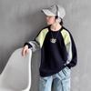Boys Kids Long Sleeve Pullover Sweatshirt Spring Autumn Casual Color Block