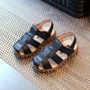 Summer Boys Sandals PU Leather Retro Casual Gladiator Roman Beach Shoes Toddler Boy Cut-outs Soft Soles Kids Shoes Flats H06161