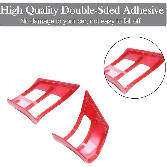 PIUGILH Car Interior Button Frame Cover for Corvette C6 Z06 ZR1 2005-2013 Interior Accessories, Sport Style Decoration Cover