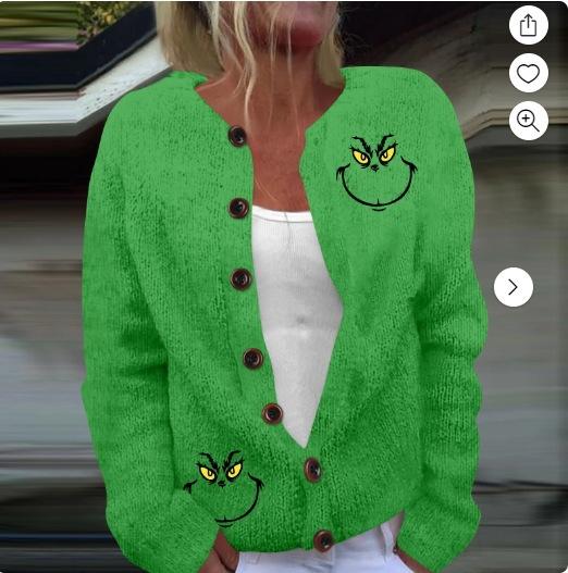 2026 Foreign Trade New 3D Digital Printing Cardigan Knitted Jacket Women's Clothing Early Spring and Autumn Factory Wholesale