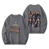 Women's Fashion Long Sleeve Print Round Neck Loose Pullover Sweater Top