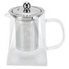 Transparent Glass Teapot with Removable 304 Stainless Steel Filter Tea Kettle for Home Office